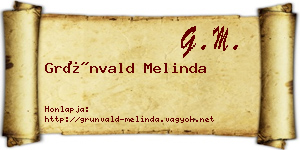 Grünvald Melinda névjegykártya