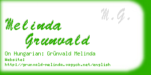 melinda grunvald business card
